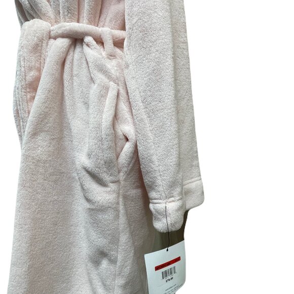 Calvin Klein Sleepweer Pink Plush Night Robe Women XS Quiet Luxury Comfort NWT - Picture 5 of 10